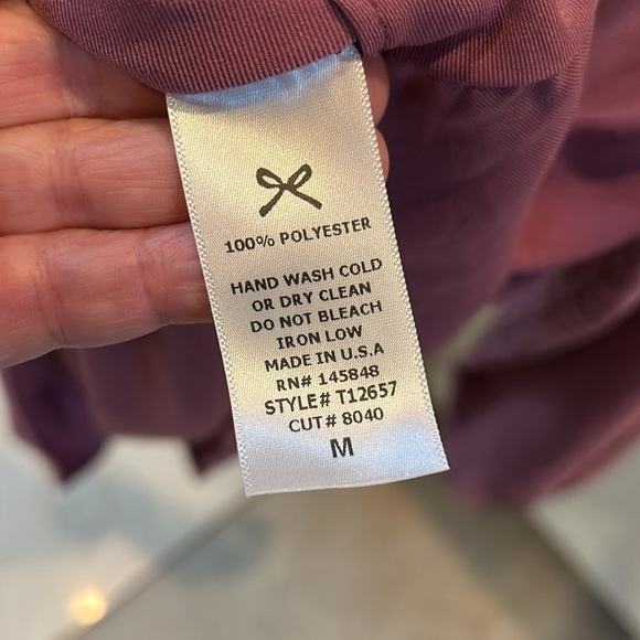 Everly Long Sleeve Faux Wrap Dusty Rose Blouse Size Medium - Picture 6 of 6